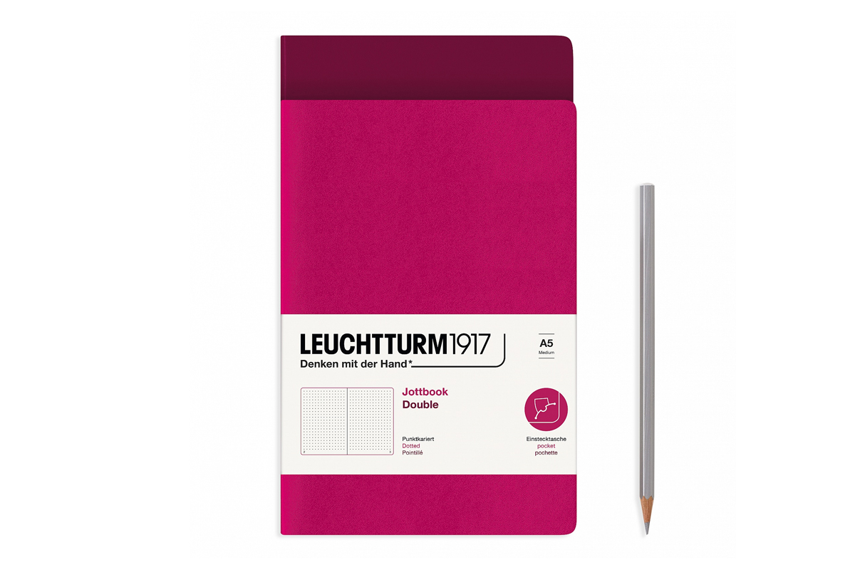 LEUCHTTURM1917 Jottbook Dotted A5 Port Red & Berry